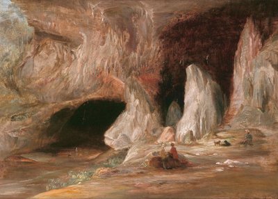 Stalagmitensäulen am südlichen Eingang der Burrangalong-Höhle von Conrad Martens